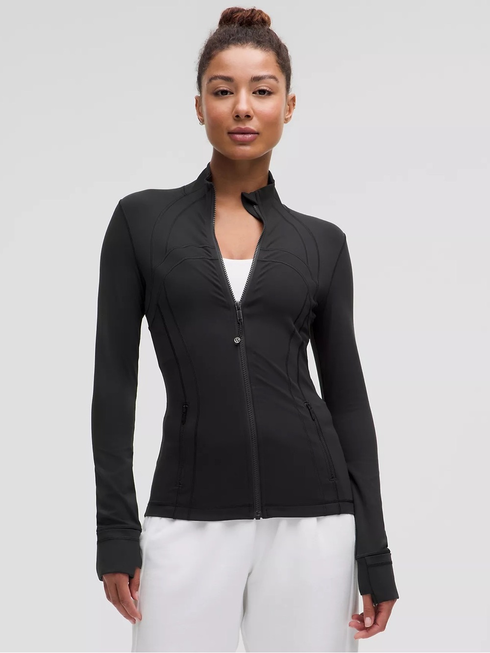 Lululemon Define Jacket Black Size 12 Full Zip Slim Fit Yoga Running $128